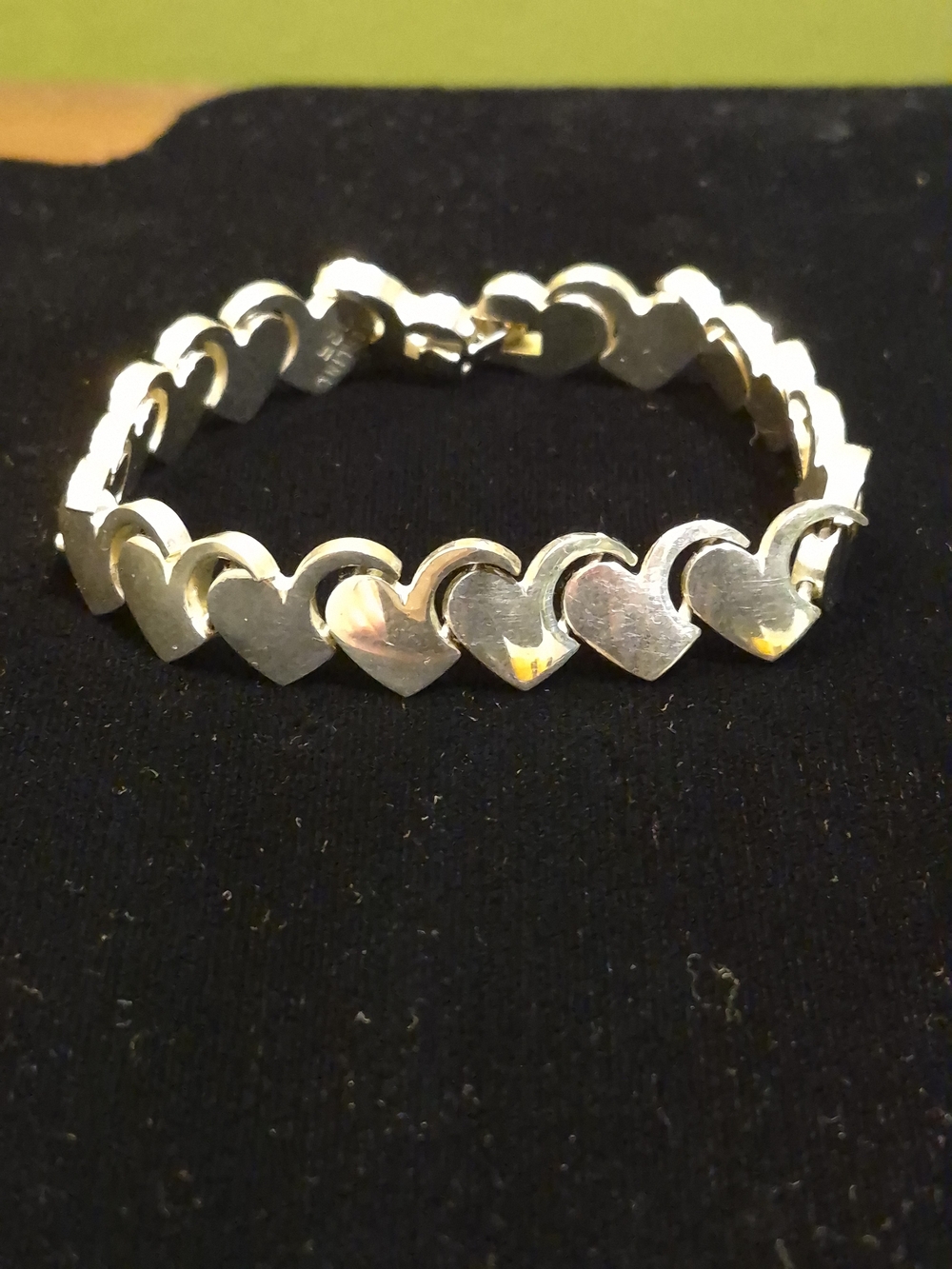 Heart Link Silver Bracelet